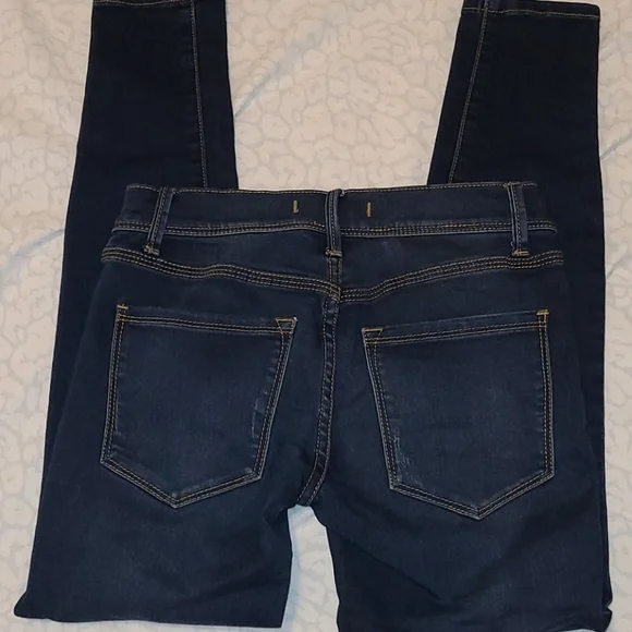 Free People Dark Wash Jeans Skinny Size 24 - Picture 4 of 4